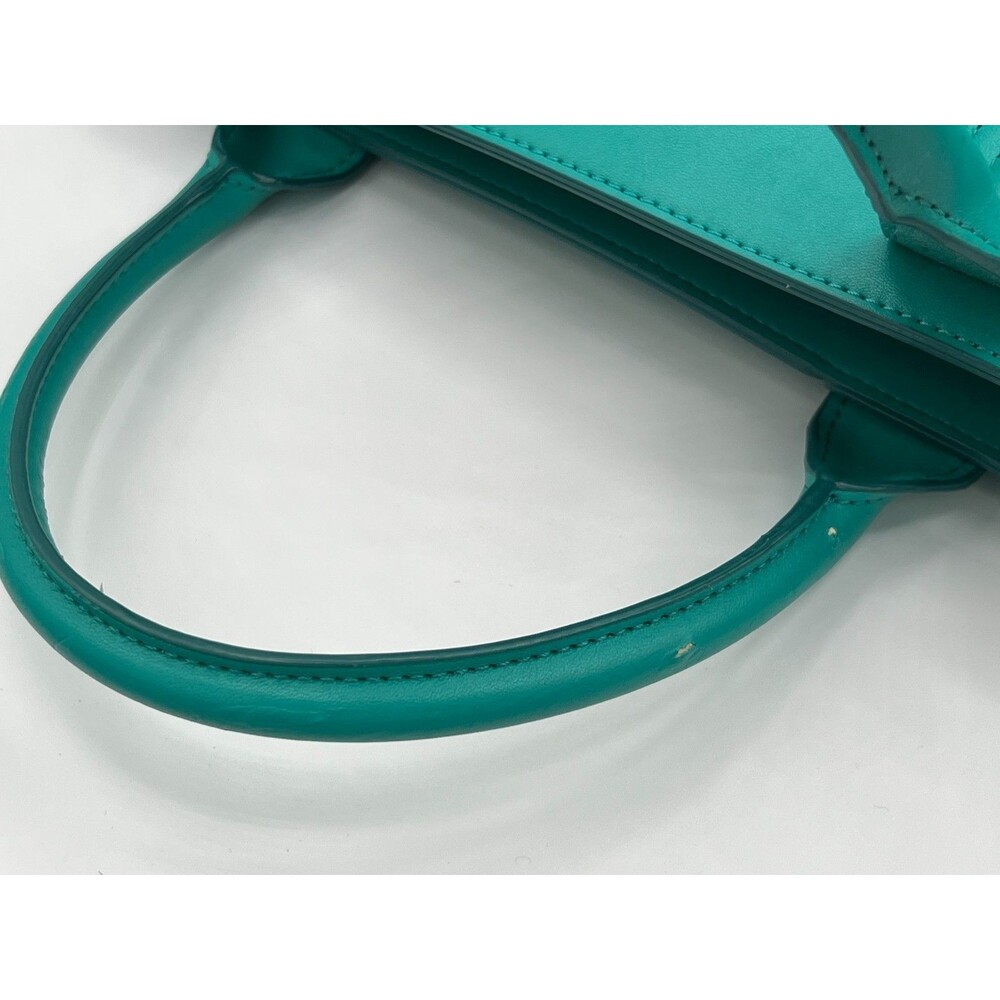 Vera Bradley Teal Convertible Satchel Purse, Faux Leather - Picture 12 of 16